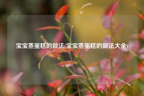 宝宝蒸蛋糕的做法(宝宝蒸蛋糕的做法大全)