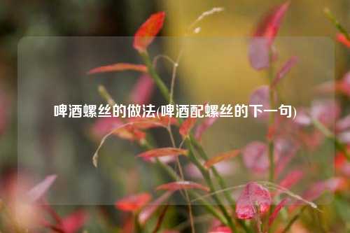 啤酒螺丝的做法(啤酒配螺丝的下一句)